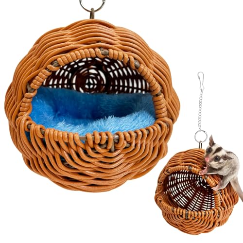 BNOSDM Sugar Glider Nest, Haustier-Gleiter, Käfig, Schlaf, Nisten, Eichhörnchen, Spielversteck, Hängehängematte mit warmem Wattepad, Kleintierkäfig-Zubehör für Marmosets, Hamster (G-Typ-Löcher) BNOSDM Sugar Glider Nest, Haustier-Gleiter, Käfig, Schlaf, Nisten, Eichhörnchen, Spielversteck, Hängehängematte mit warmem Wattepad, Kleintierkäfig-Zubehör für Marmosets, Hamster (G-Typ-Löcher) von BNOSDM