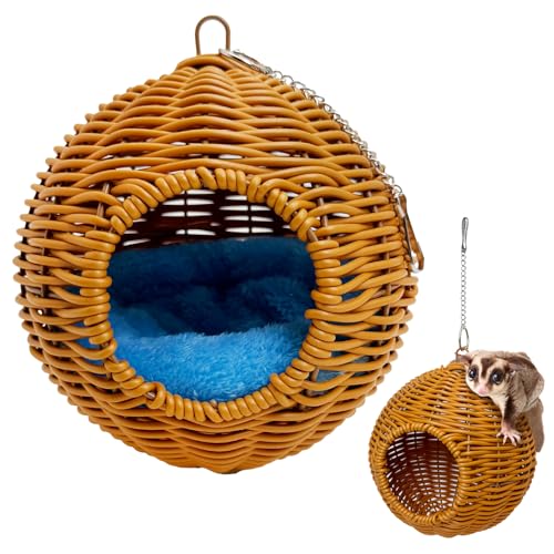 BNOSDM Sugar Glider Pouch, Haustier-Gleitkäfig, Schlafsack, Eichhörnchen, Spielversteck, hängende Hängematte mit warmem Wattepad, Kleintierkäfig-Zubehör für Murmelsets und Hamster BNOSDM Sugar Glider Pouch, Haustier-Gleitkäfig, Schlafsack, Eichhörnchen, Spielversteck, hängende Hängematte mit warmem Wattepad, Kleintierkäfig-Zubehör für Murmelsets und Hamster von BNOSDM