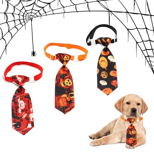 Halloween Haustier Krawatte,Einstellbare Katze Hund Krawatten, Halloween Hundehalsband, Haustier Kostüme für Halloween Dekoration, Kostüm für Halloween Partys Kostümzubehör, 3-Stück Halloween Haustier Krawatte,Einstellbare Katze Hund Krawatten, Halloween Hundehalsband, Haustier Kostüme für Halloween Dekoration, Kostüm für Halloween Partys Kostümzubehör, 3-Stück von BNOYONERAS
