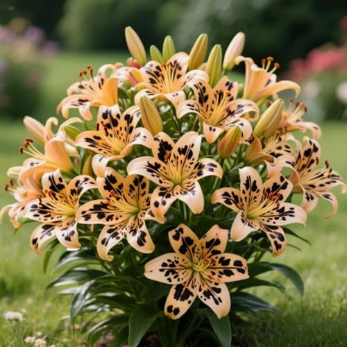 Lilie, Winterharte Lilienzwiebeln, Mehrjährig blühende Rhizome, Lilienknollen, Lange Blütezeit, Herbstpflanzung-Duftende Blüten-4 Rhizome-G von BNSOIDE