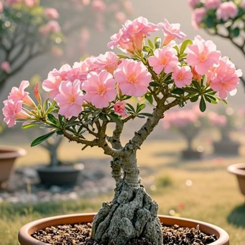 Sukkulente, Wüstenrose-Rhizom, Adenium, mehrjähriges blühendes Rhizom, ideale Gartenpflanze, lang anhaltende Blüte, Topfpflanzenanzeige-2 Rhizome-G von BNSOIDE