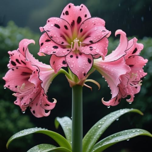 Winterharte Amarylliszwiebeln, Amaryllis Rhizom, Mehrjährig blühende Rhizome, Lange Blütezeit, Herbstpflanzung, Duftende Blüten-5 Rhizome-F von BNSOIDE