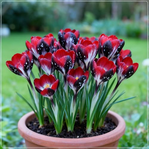 Winterharte mehrjährige Krokuszwiebeln, Blühende Rhizome, Schnelles Wachstum, Lang anhaltende Blüte, Einfache Wartung-8 Rhizome-G von BNSOIDE