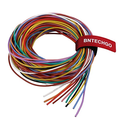 BNTECHGO 20 Gauge Silicone Wire Kit Ultra Flexible 10 Color High Resistant 200 deg C 600V Silicone Rubber Insulation 20 AWG Silicone Wire 100 Strands of Tinned Copper Wire Stranded Wire Model von BNTECHGO