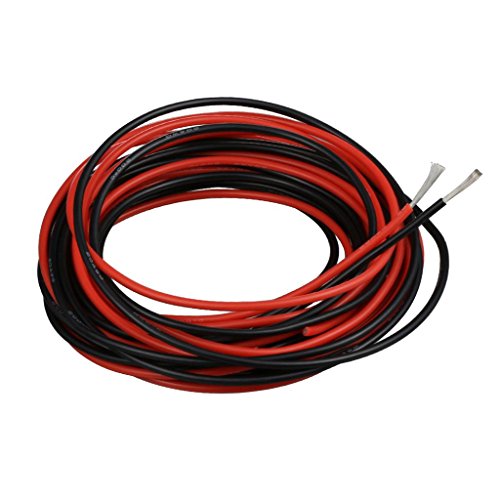 BNTECHGO 20 Gauge Silicone Wire Ultra Flexible 20 Feet high temp 200 deg C 600V 20 AWG Silicone Wire 100 Strands of Tinned Copper Wire Stranded Wire Model Battery Cable Black and Red Each Color 10 ft von BNTECHGO