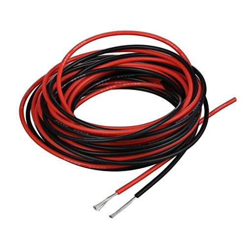 BNTECHGO 22 Gauge Silicone Wire Ultra Flexible 20 Feet high temp 200 deg C 600V 22 AWG Silicone Wire 60 Strands of Tinned Copper Wire Stranded Wire Model Cable Black and Red Each Color 10 ft BNTECHGO 22 Gauge Silicone Wire Ultra Flexible 20 Feet high temp 200 deg C 600V 22 AWG Silicone Wire 60 Strands of Tinned Copper Wire Stranded Wire Model Cable Black and Red Each Color 10 ft von BNTECHGO