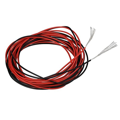 BNTECHGO 30 Gauge Silicone Wire Ultra Flexible 20 Feet high temp 200 deg C 600V 30 AWG Silicone Wire 11 Strands of Tinned Copper Wire Stranded Wire Model Battery Cable Black and Red Each Color 10 ft von BNTECHGO