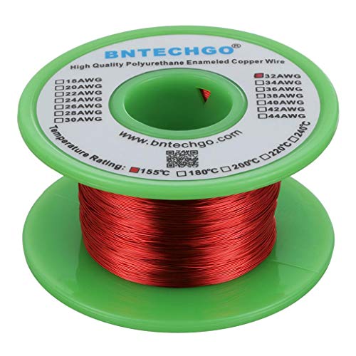 BNTECHGO 32 AWG Magnetdraht – emaillierter Kupferdraht – emaillierter Magnetwickeldraht – 113 g – 0,000000000000000000000000000000000000000000000000000000 von BNTECHGO