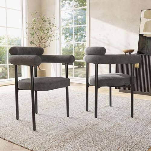 BNUZ Esszimmerstühle-2, Moderne und Schlichte Esszimmerstühle aus Wildlederstoff,Bequeme Ringsitze,geeignet für Esszimmer,Wohnzimmer und Arbeitszimmer,Dunkelgraue BNUZ Esszimmerstühle-2, Moderne und Schlichte Esszimmerstühle aus Wildlederstoff,Bequeme Ringsitze,geeignet für Esszimmer,Wohnzimmer und Arbeitszimmer,Dunkelgraue von BNUZ