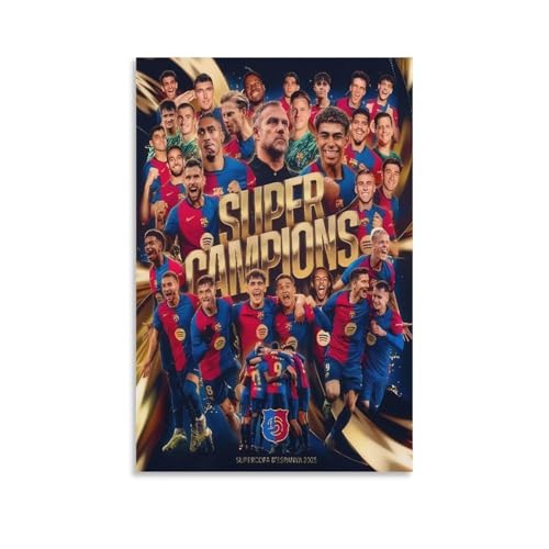 BNVJFNE Poster auf Leinwand, Motiv: FC Barcelona 2025, Supermeisterschaft, Wandkunst, Dekordruck, Gemälde für Wohnzimmer, Schlafzimmer, Dekoration, 50 x 75 cm BNVJFNE Poster auf Leinwand, Motiv: FC Barcelona 2025, Supermeisterschaft, Wandkunst, Dekordruck, Gemälde für Wohnzimmer, Schlafzimmer, Dekoration, 50 x 75 cm von BNVJFNE