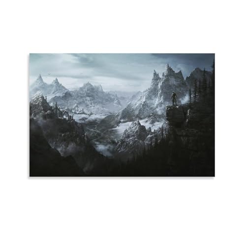 BNVJFNE The Elder Scrolls 5 Skyrim Spielposter auf Leinwand, Poster, Schlafzimmer, Dekoration, Landschaft, Büro, Raumdekoration, Geschenk, 40 x 60 cm BNVJFNE The Elder Scrolls 5 Skyrim Spielposter auf Leinwand, Poster, Schlafzimmer, Dekoration, Landschaft, Büro, Raumdekoration, Geschenk, 40 x 60 cm von BNVJFNE