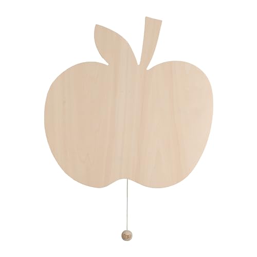 BO BABY'S ONLY - Baby Wandlampe - Apfel - Wandleuchte für Babyzimmer - Nachtlampe mit batterie für Kinderzimmer - FSC-Gütezeichen Holzlampe - 25000 Brennstunden - Wandlampe bemalbar von BO BABY'S ONLY