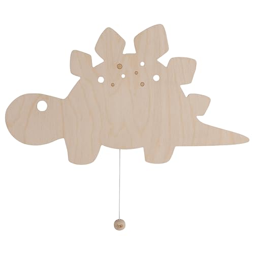 BO BABY'S ONLY - Baby Wandlampe - Dino - Wandleuchte für Babyzimmer - Nachtlampe mit batterie für Kinderzimmer - FSC-Gütezeichen Holzlampe - 25000 Brennstunden - Wandlampe bemalbar von BO BABY'S ONLY