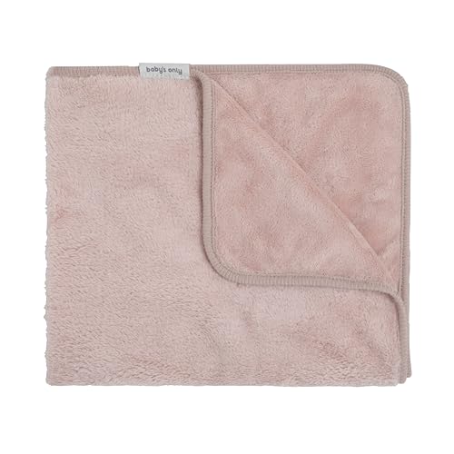 BO BABY'S ONLY - Babydecke Cozy - Baby Bettwäsche - Für kältere Tagen - Wiege und den Kinderwagen - aus Teddy-Stoff - Für Mädchen - Alt Rosa - 70x95 cm von BO BABY'S ONLY