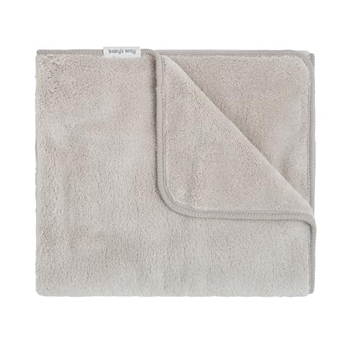 BO BABY'S ONLY - Babydecke Cozy - Baby bettwäsche - Für kältere Tagen - Wiege und den Kinderwagen - aus Teddy-Stoff - Urban Taupe - 100x135 cm von BO BABY'S ONLY