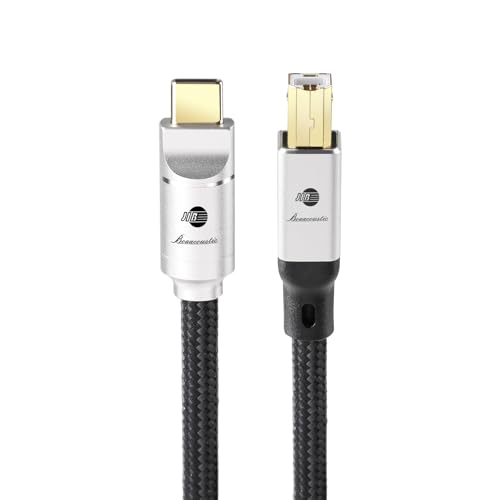 BOAACOUSTIC JIB Audiophiles USB Drucker Kabel Typ C/USB C zu USB B Scannerkabel Typ B auf Typ C Kabel Hochgeschwindigkeits-DAC Decoder Kabel 1.5M von BOAACOUSTIC
