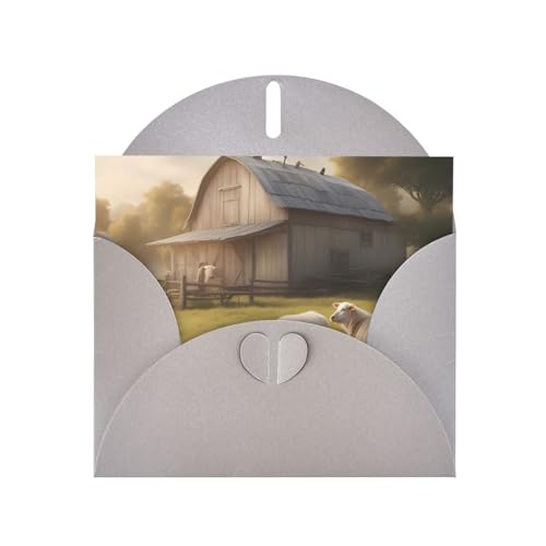 BOAIHH Grußkarte mit niedlichem Schaf, horizontal, mit grauem herzförmigem Umschlag und zum Schreiben verschiedener Weihnachtsgrüße BOAIHH Grußkarte mit niedlichem Schaf, horizontal, mit grauem herzförmigem Umschlag und zum Schreiben verschiedener Weihnachtsgrüße von BOAIHH