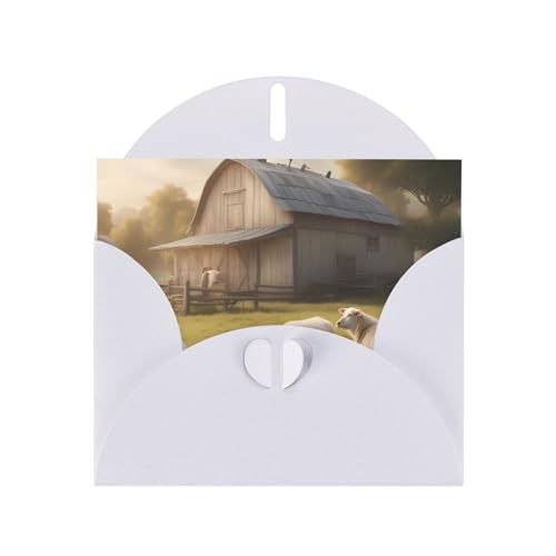 BOAIHH Grußkarte mit niedlichem Schaf, horizontal, mit weißem herzförmigem Umschlag und zum Schreiben verschiedener Weihnachtsgrüße BOAIHH Grußkarte mit niedlichem Schaf, horizontal, mit weißem herzförmigem Umschlag und zum Schreiben verschiedener Weihnachtsgrüße von BOAIHH
