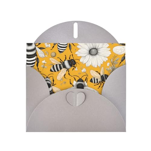 BOAIHH Horizontale Weihnachtskarte mit Cartoon-Biene, mit grauem herzförmigem Umschlag und zum Schreiben verschiedener Urlaubsgrüße BOAIHH Horizontale Weihnachtskarte mit Cartoon-Biene, mit grauem herzförmigem Umschlag und zum Schreiben verschiedener Urlaubsgrüße von BOAIHH