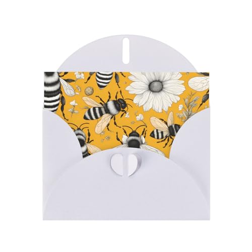 BOAIHH Horizontale Weihnachtskarte mit Cartoon-Biene, mit weißem herzförmigem Umschlag und zum Schreiben verschiedener Urlaubsgrüße BOAIHH Horizontale Weihnachtskarte mit Cartoon-Biene, mit weißem herzförmigem Umschlag und zum Schreiben verschiedener Urlaubsgrüße von BOAIHH