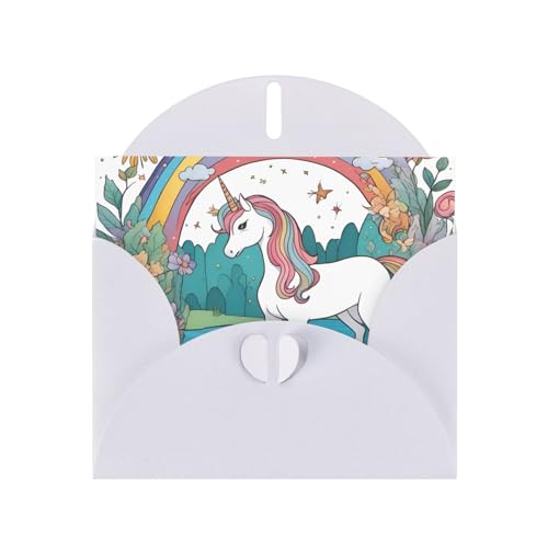 BOAIHH Horizontale Weihnachtskarte mit Einhörnern am Fluss, mit weißem herzförmigem Umschlag und zum Schreiben verschiedener Urlaubsgrüße BOAIHH Horizontale Weihnachtskarte mit Einhörnern am Fluss, mit weißem herzförmigem Umschlag und zum Schreiben verschiedener Urlaubsgrüße von BOAIHH