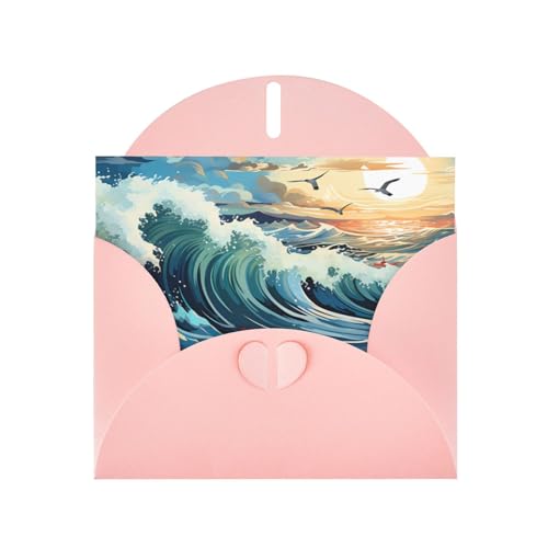 BOAIHH Horizontale Weihnachtskarte mit Segelboot, Möwe, mit rosa herzförmigem Umschlag und zum Schreiben verschiedener Urlaubsgrüße BOAIHH Horizontale Weihnachtskarte mit Segelboot, Möwe, mit rosa herzförmigem Umschlag und zum Schreiben verschiedener Urlaubsgrüße von BOAIHH