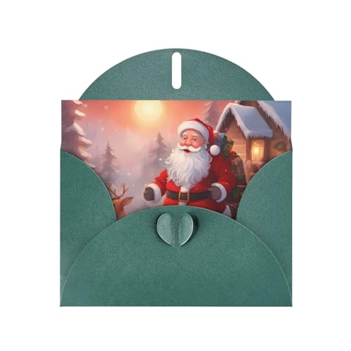 BOAIHH Horizontale Weihnachtskarte mit dunkelgrünem herzförmigem Umschlag und zum Schreiben verschiedener Urlaubsgrüße BOAIHH Horizontale Weihnachtskarte mit dunkelgrünem herzförmigem Umschlag und zum Schreiben verschiedener Urlaubsgrüße von BOAIHH