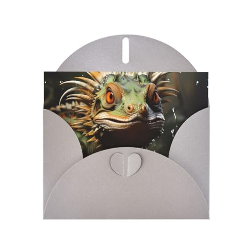 BOAIHH Horizontale Weihnachtskarte mit grauem herzförmigem Umschlag und zum Schreiben verschiedener Urlaubsgrüße von BOAIHH