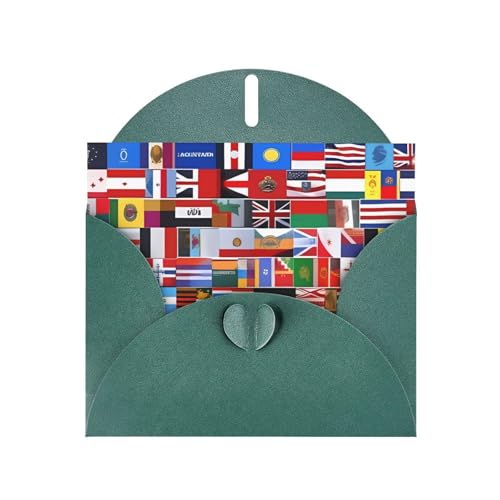 BOAIHH Horizontale Weihnachtskarte mit verschiedenen Flaggen, mit dunkelgrünem herzförmigem Umschlag und zum Schreiben verschiedener Weihnachtsgrüße BOAIHH Horizontale Weihnachtskarte mit verschiedenen Flaggen, mit dunkelgrünem herzförmigem Umschlag und zum Schreiben verschiedener Weihnachtsgrüße von BOAIHH