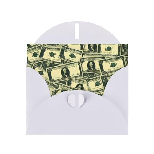 BOAIHH Horizontale Weihnachtskarte mit vielen Cartoon-Dollar, mit weißem herzförmigem Umschlag und zum Schreiben verschiedener Urlaubsgrüße BOAIHH Horizontale Weihnachtskarte mit vielen Cartoon-Dollar, mit weißem herzförmigem Umschlag und zum Schreiben verschiedener Urlaubsgrüße von BOAIHH