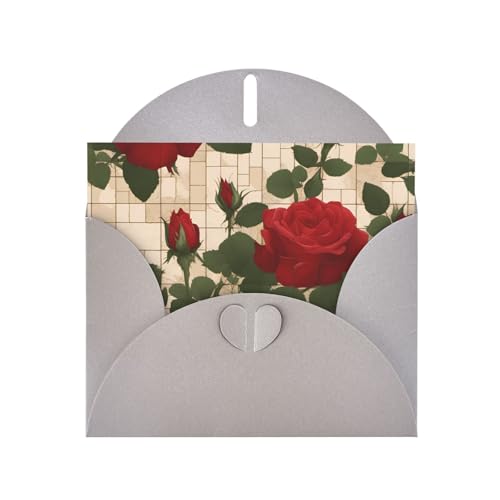 BOAIHH Horizontale Weihnachtskarte mit vielen roten Rosen und grauem herzförmigem Umschlag und zum Schreiben verschiedener Weihnachtsgrüße BOAIHH Horizontale Weihnachtskarte mit vielen roten Rosen und grauem herzförmigem Umschlag und zum Schreiben verschiedener Weihnachtsgrüße von BOAIHH