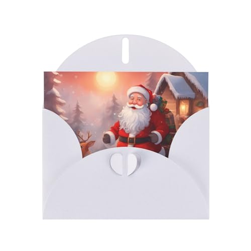 BOAIHH Horizontale Weihnachtskarte mit weißem herzförmigem Umschlag und zum Schreiben verschiedener Urlaubsgrüße BOAIHH Horizontale Weihnachtskarte mit weißem herzförmigem Umschlag und zum Schreiben verschiedener Urlaubsgrüße von BOAIHH