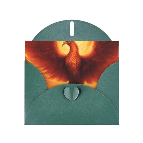 BOAIHH Schöne Phoenix horizontale Weihnachtskarte mit dunkelgrünem herzförmigem Umschlag und zum Schreiben verschiedener Weihnachtsgrüße BOAIHH Schöne Phoenix horizontale Weihnachtskarte mit dunkelgrünem herzförmigem Umschlag und zum Schreiben verschiedener Weihnachtsgrüße von BOAIHH