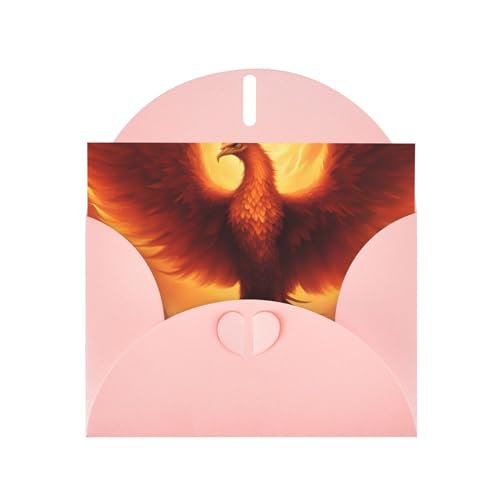 BOAIHH Schöne Phoenix horizontale Weihnachtskarte mit rosa herzförmigem Umschlag und zum Schreiben verschiedener Urlaubsgrüße BOAIHH Schöne Phoenix horizontale Weihnachtskarte mit rosa herzförmigem Umschlag und zum Schreiben verschiedener Urlaubsgrüße von BOAIHH