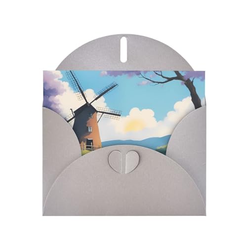 BOAIHH Schöne horizontale Weihnachtskarte mit grauem herzförmigem Umschlag und zum Schreiben verschiedener Weihnachtsgrüße von BOAIHH