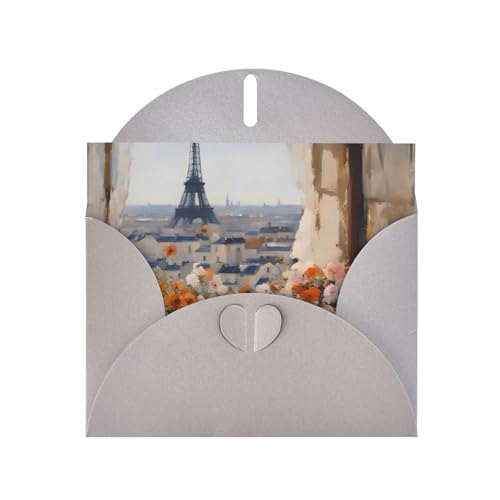 BOAIHH Schöne horizontale Weihnachtskarte mit grauem herzförmigem Umschlag und zum Schreiben verschiedener Weihnachtsgrüße von BOAIHH