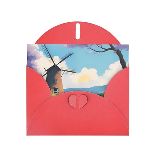 BOAIHH Schöne horizontale Weihnachtskarte mit rotem herzförmigem Umschlag und zum Schreiben verschiedener Weihnachtsgrüße BOAIHH Schöne horizontale Weihnachtskarte mit rotem herzförmigem Umschlag und zum Schreiben verschiedener Weihnachtsgrüße von BOAIHH