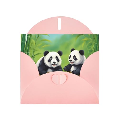 BOAIHH Zwei niedliche Pandas horizontale Weihnachtskarte mit rosa herzförmigem Umschlag und zum Schreiben verschiedener Weihnachtsgrüße BOAIHH Zwei niedliche Pandas horizontale Weihnachtskarte mit rosa herzförmigem Umschlag und zum Schreiben verschiedener Weihnachtsgrüße von BOAIHH