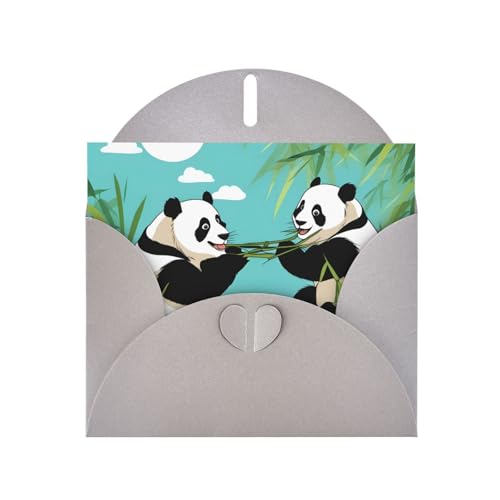 BOAIHH Zwei süße große Pandas horizontale Weihnachtskarte mit grauem herzförmigem Umschlag und zum Schreiben verschiedener Weihnachtsgrüße BOAIHH Zwei süße große Pandas horizontale Weihnachtskarte mit grauem herzförmigem Umschlag und zum Schreiben verschiedener Weihnachtsgrüße von BOAIHH
