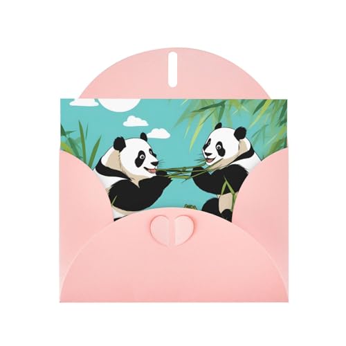 BOAIHH Zwei süße große Pandas horizontale Weihnachtskarte mit rosa herzförmigem Umschlag und zum Schreiben verschiedener Weihnachtsgrüße BOAIHH Zwei süße große Pandas horizontale Weihnachtskarte mit rosa herzförmigem Umschlag und zum Schreiben verschiedener Weihnachtsgrüße von BOAIHH