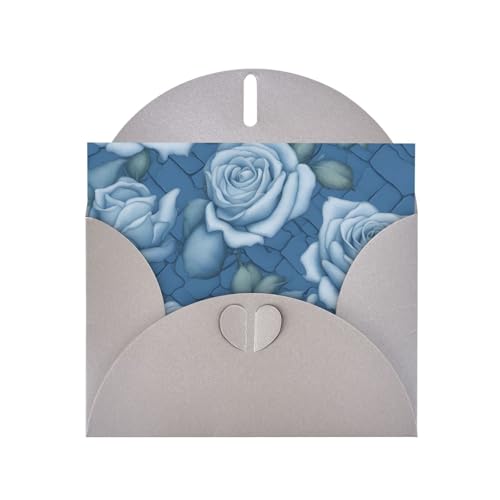 Schöne Rosen auf blauem Hintergrund, horizontale Weihnachtskarte mit grauem herzförmigem Umschlag und zum Schreiben verschiedener Weihnachtsgrüße Schöne Rosen auf blauem Hintergrund, horizontale Weihnachtskarte mit grauem herzförmigem Umschlag und zum Schreiben verschiedener Weihnachtsgrüße von BOAIHH