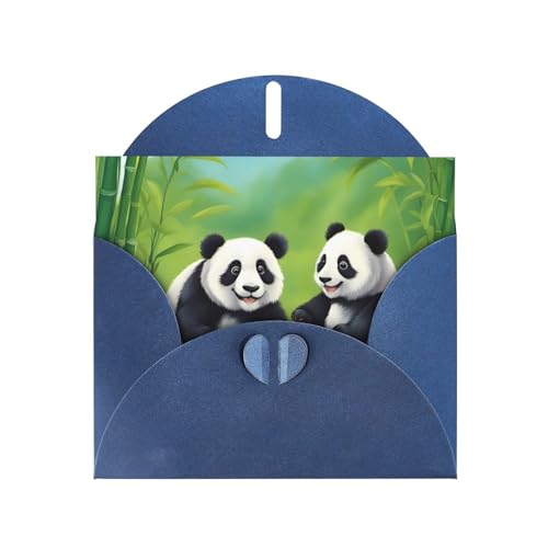 Zwei niedliche Pandas horizontale Weihnachtskarte mit blauem herzförmigem Umschlag und zum Schreiben verschiedener Urlaubsgrüße Zwei niedliche Pandas horizontale Weihnachtskarte mit blauem herzförmigem Umschlag und zum Schreiben verschiedener Urlaubsgrüße von BOAIHH