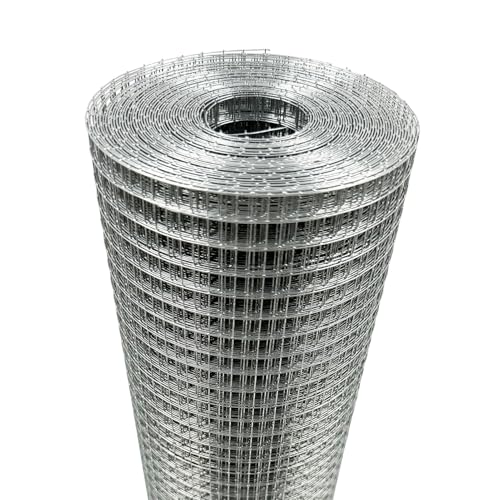 BOAOTX Wühlmausgitter 1m x 10m, Volierendraht Maschenweite 12,7 mm, Drahtgitter Feinmaschig Verzinkt, Maschendraht als Wühlmausgitter für Hochbeet Hasendraht Kaninchendraht Hasengitter Mäusegitter von BOAOTX