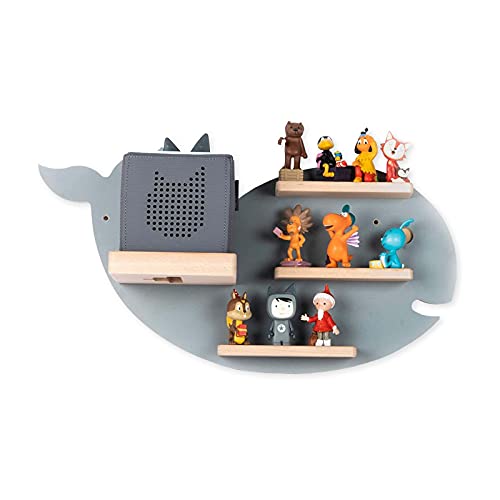 BOARTI das Original Kinder Regal Wal small in Grau - geeignet für die Toniebox und ca. 20 Tonies - zum Spielen und Sammeln von BOARTI