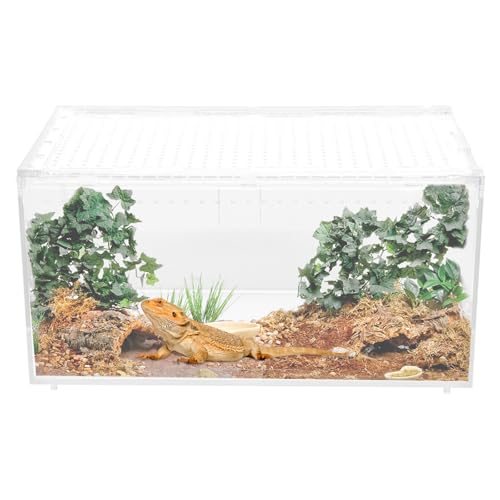 Acryl Terrarium Transparent Reptil Fütterungsbox Reptile Zuchtbox Transportbox Reptilienzuchtkoffer für Schlange Spide Skorpion Acryl Terrarium Transparent Reptil Fütterungsbox Reptile Zuchtbox Transportbox Reptilienzuchtkoffer für Schlange Spide Skorpion von BOBASH