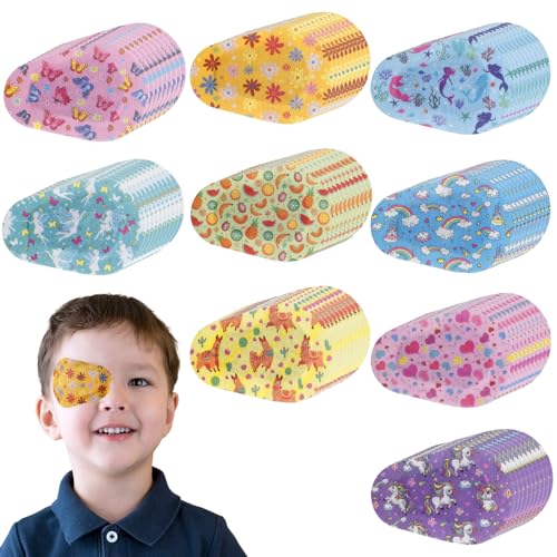 BOBASH 90 Stück für Kinder Augen-Patches Set selbstklebend zum Blockieren von Augen-Patches (Anime-Design A90 Stück) von BOBASH