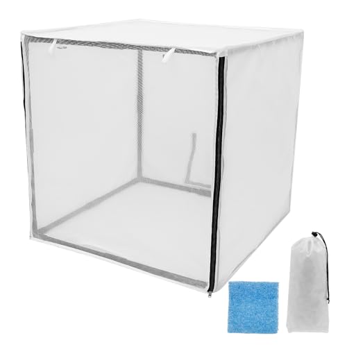 BOBASH Sprühkabine Lackierkabine Tragbare Sprühfarbenzelt mit Vorhang und Aufbewahrungstasche Abnehmbare Sprühkabine für Garage Studio Hof Möbel Autoteile Sprühmalereiprojekte(weiß-L-1) von BOBASH