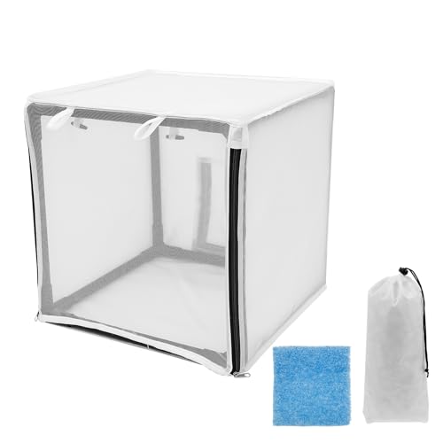 BOBASH Sprühkabine Lackierkabine Tragbare Sprühfarbenzelt mit Vorhang und Aufbewahrungstasche Abnehmbare Sprühkabine für Garage Studio Hof Möbel Autoteile Sprühmalereiprojekte(weiß-S-1) von BOBASH