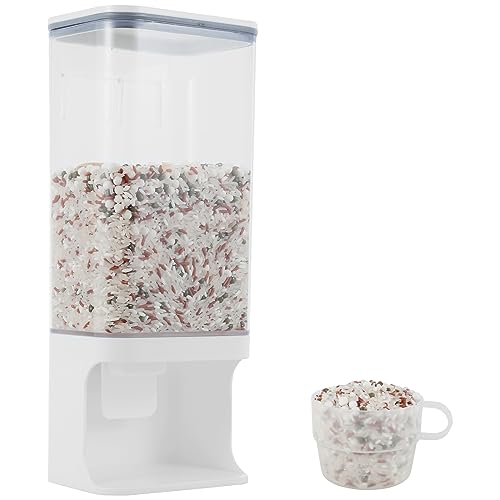 Müslidosen Reisspender, Versiegelter Getreidebehälter mit Tasse, Unsichtbare Aufkleber, Wandmontierter Reisaufbewahrungseimer, Müslispender für Cornflakes Mehl Kornflakes Tierfutter (1.5L:31*12*9cm) von BOBASH