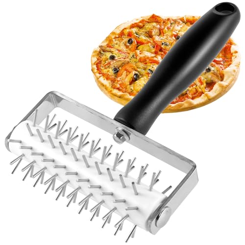 Pizza -Teig -Docker Edelstahl Pizza Roller mit Spikes Mehrzweck -Pastry Teig Docker Robust BOBASH Pizza -Teig -Docker Edelstahl Pizza Roller mit Spikes Mehrzweck -Pastry Teig Docker Robust BOBASH von BOBASH